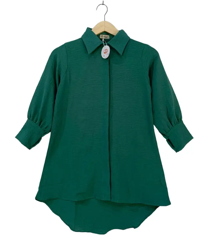 Hilya Tunik anak remaja tanggung usia 9-14 tahun bahan crincle airflow Baju Wanita Muslim / Tunik anak panjang bahan Crinkle/ Baju anak perempuan Katun Atasan 2