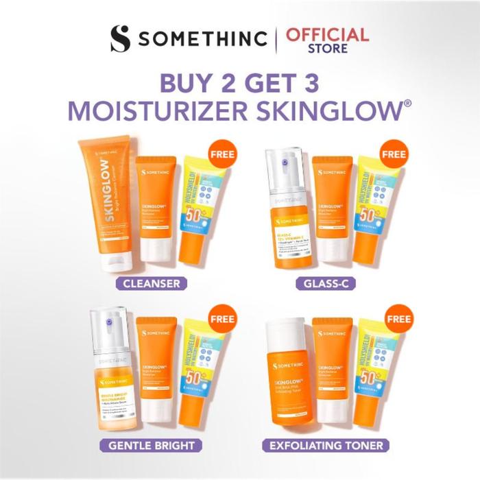 Gambar SOMETHINC SKINGLOW MOISTURIZER BUY 2 GET 3 (Cleanser, Toner, Moisturizer, Serum FREE Holyshield! Sunscreen Gel SPF 50+ PA++++ - 15ml) - CLEANSER dari Somethinc Makeup Official Kota Tangerang Tokopedia