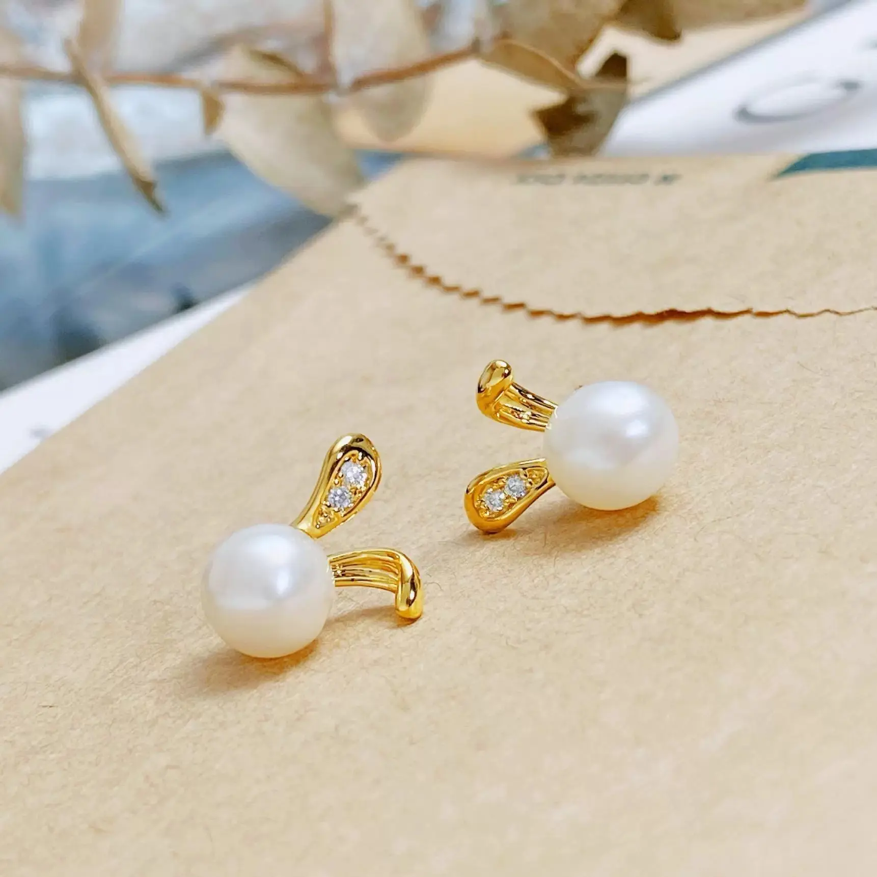Cute silver rabbit design earrings x0022
