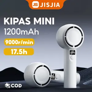 JISJIA A2 Kipas Angin Mini 5-Speed 1200mAh 6000r/min 8h Portabel Ringan Kipas Genggam Karakter