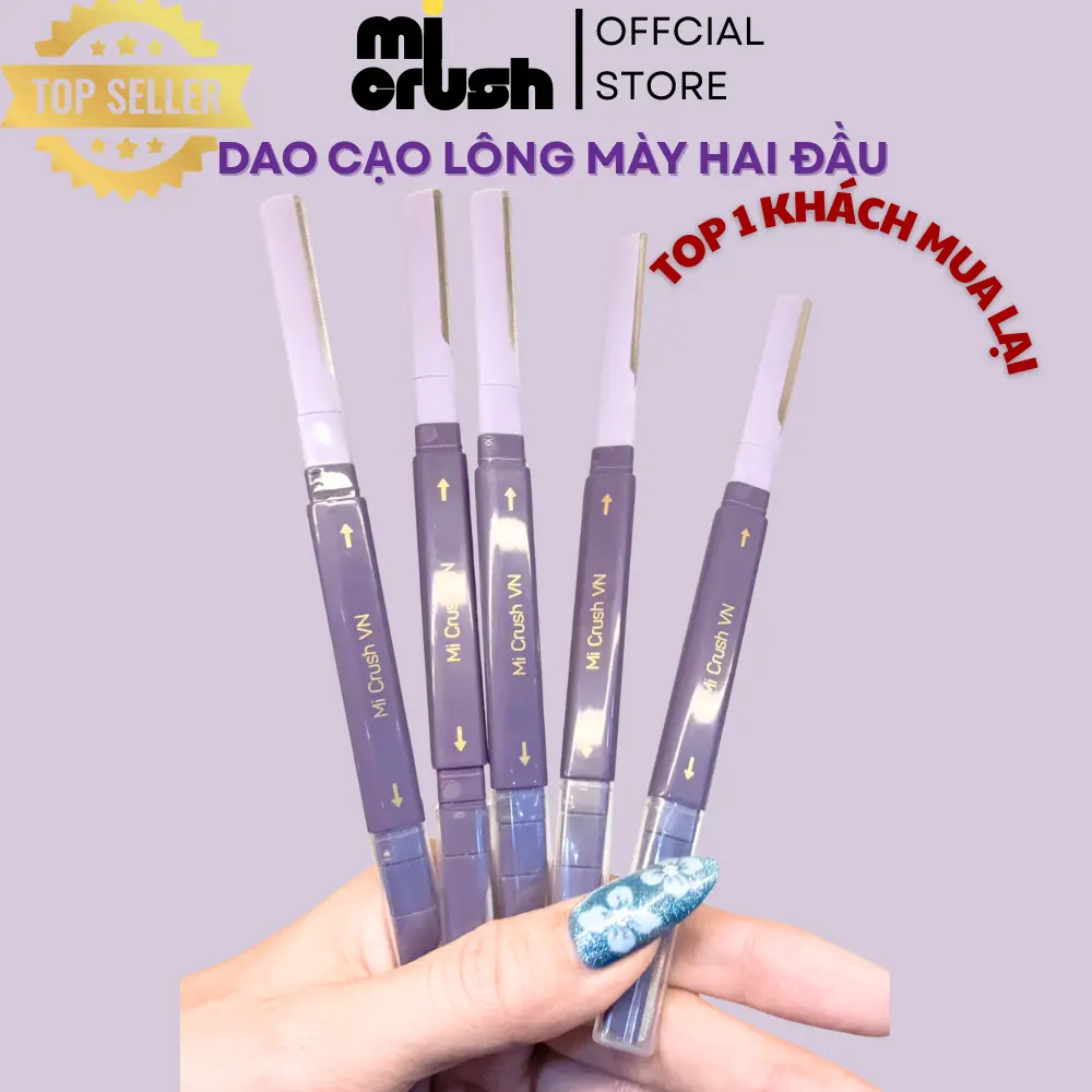 COMBO 39K Dao Cạo 2 Đầu Mi Crush VN  Hai Đầu Tiện Dụng , Tỉa Lông Mày , Ria Mép , Lông Mặt , Dao cạo Lông , Dao Cạo Thép Không Rỉ .