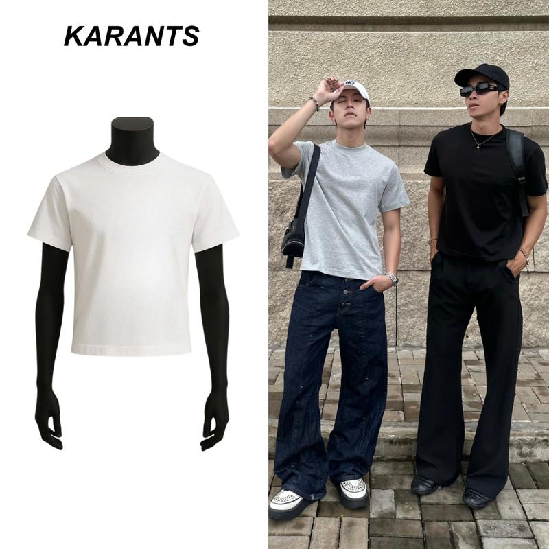 (Cleanfit) Áo thun trơn Karants 99k form Cleanfit Boxy ( mới ) Vải em pé dành cho người lớn Nam nữ Unisex Hot trend 2025 - KR285