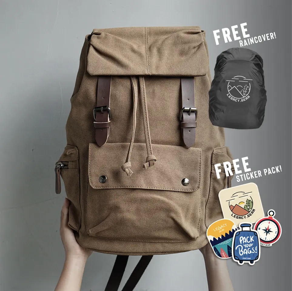 Molypack ORIGINAL by LEGACY GEAR - FREE Rain Cover & Sticker Pack - Tas Ransel