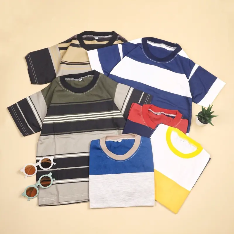 Paket 3 Kaos Anak Laki-Laki Usia 1-10 Tahun katun Baju 7