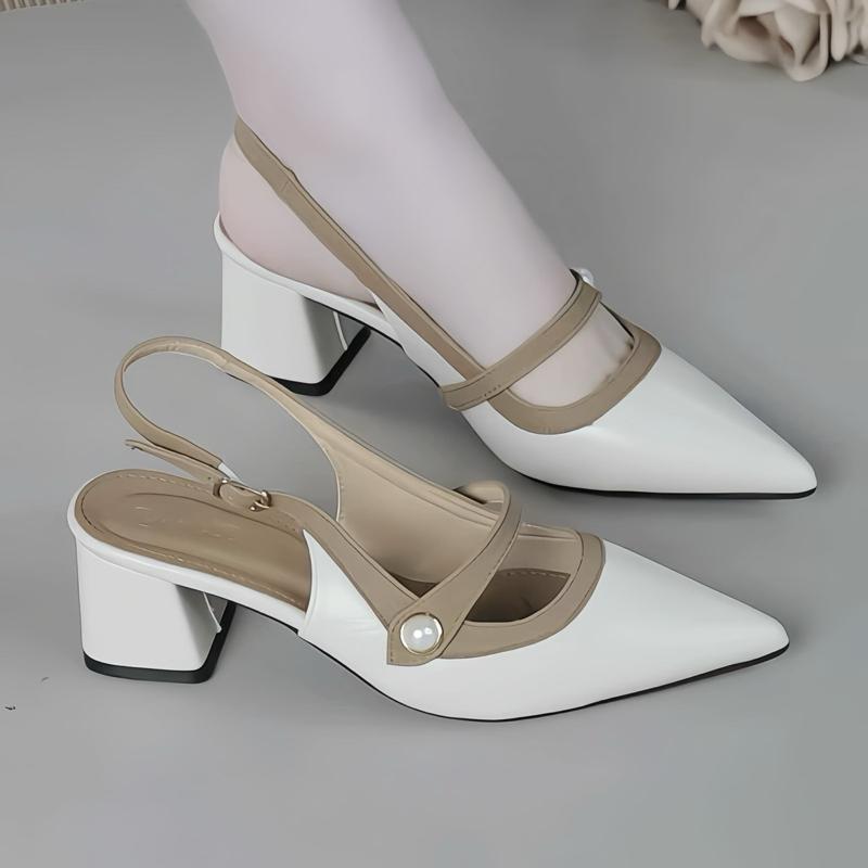 Giày Cao Gót Nữ Mũi nhọn cao 5p và 7P Giày Bánh Bèo mũi nhọn nữ tính - size 35 - size 40 mã GiayMaryJanenhon