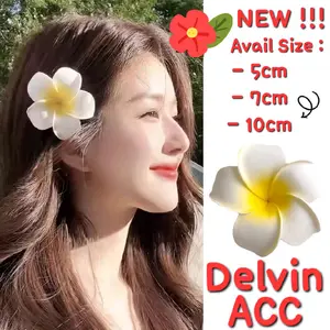 Jepit Rambut Bunga Kamboja Jepun Cantik 3 Ukuran Headpiece Bali Vibes