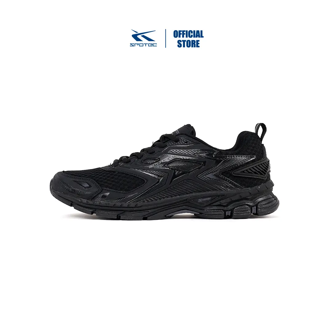 Spotec Running Atland Sepatu Lari Pria Wanita - Hitam Hitam