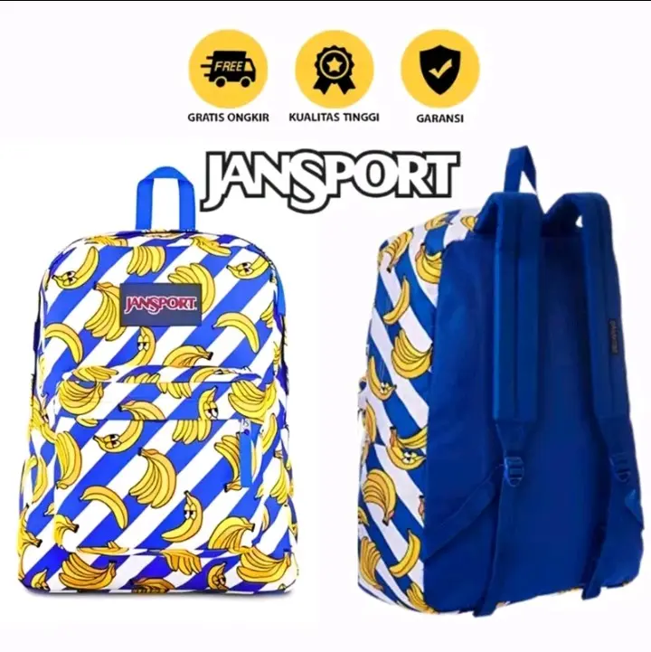 Zafran Bags- Tas Punggung Backpack JANSPORT Pria Wanita SD SMP SMA Unisex Fungsional Tas Sekolah Laptop Banana Keren Lucu