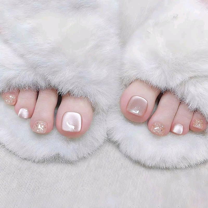 Mã J02_ Nail Box xinh đẹp bộ 24- 30 móng chân giả dành cho Nữ + được kèm phụ kiện keo dán