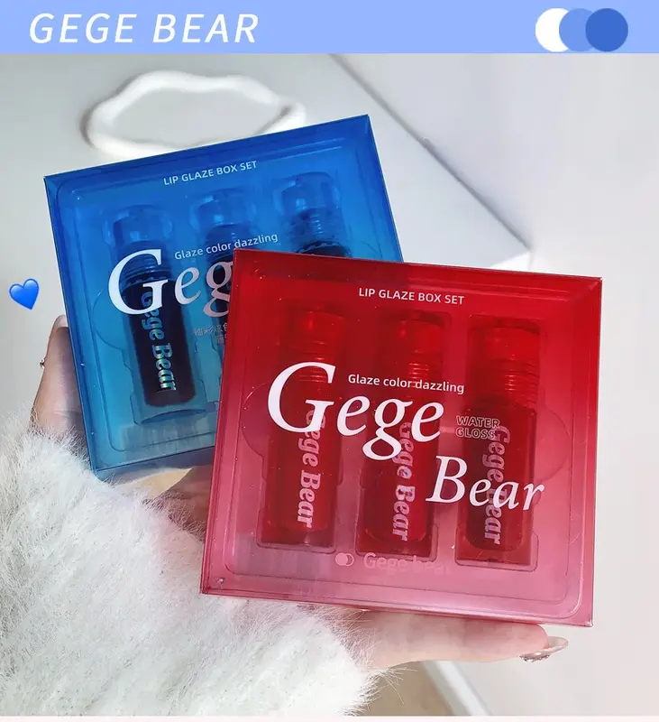 ICoD] 3Pcs setlipgloss Cermin, Lip Color Hydrating, Liquid Lipstick lipgloss Tahan Lama, untuk Makeup Bibir Bercahaya untuk Wanita dan Gadis sebagai Hadiah. 6