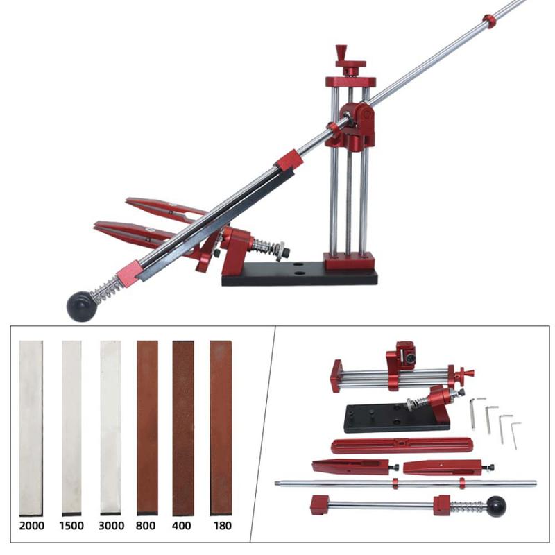 Product Introduction of 1set  Sharpening Frame Professional Fixed Angle Sharpener Whetstone High Precision Grinder Sharpening Tools W/Rail 25