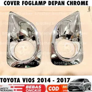 Cover Foglamp All New Vios 2014 2015 2017 Lampu Kabut Cover Chrome