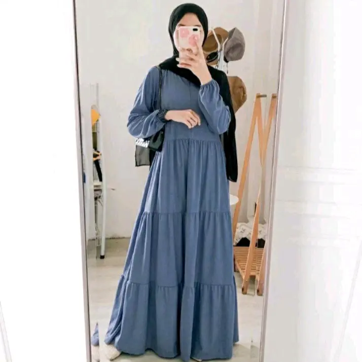 Gamis Canda Susun Busui Bahan Cringkle Airflow Premium