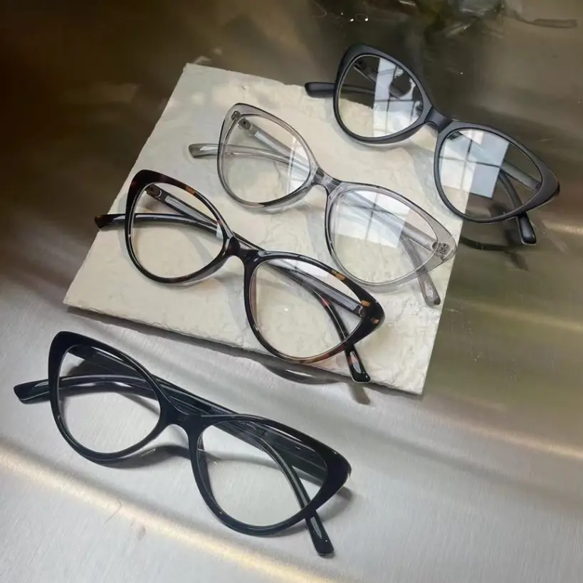 COD Kacamata leopard Anti Radiasi Korean Fashion Kacamata Bulat Cat Eye Eyeglasses Versatile Optical Wanita - SO