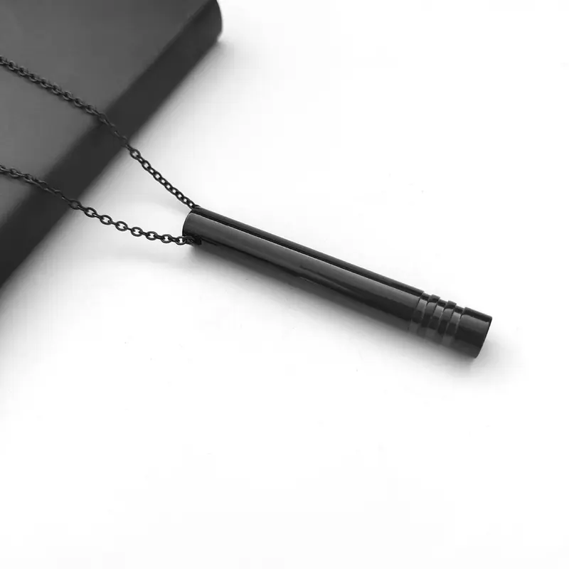Stainless Steel Anxiety Release Necklace,Mindfulness Breathing,Stress Relief Necklace,Breathing Charm Necklace for Stress & Anxiety Relief - Quit Smoking Vaping Oxygen, Rave Accessories prayer  bead fidget  tools pendant  necklace women s necklace 5
