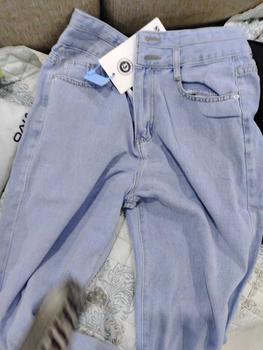 Product Review of MOMO 1522 Jeans berpinggang tinggi berdesain desainer dengan kaki lebar chic outfit trendy slim-fit from A**i D**h 1