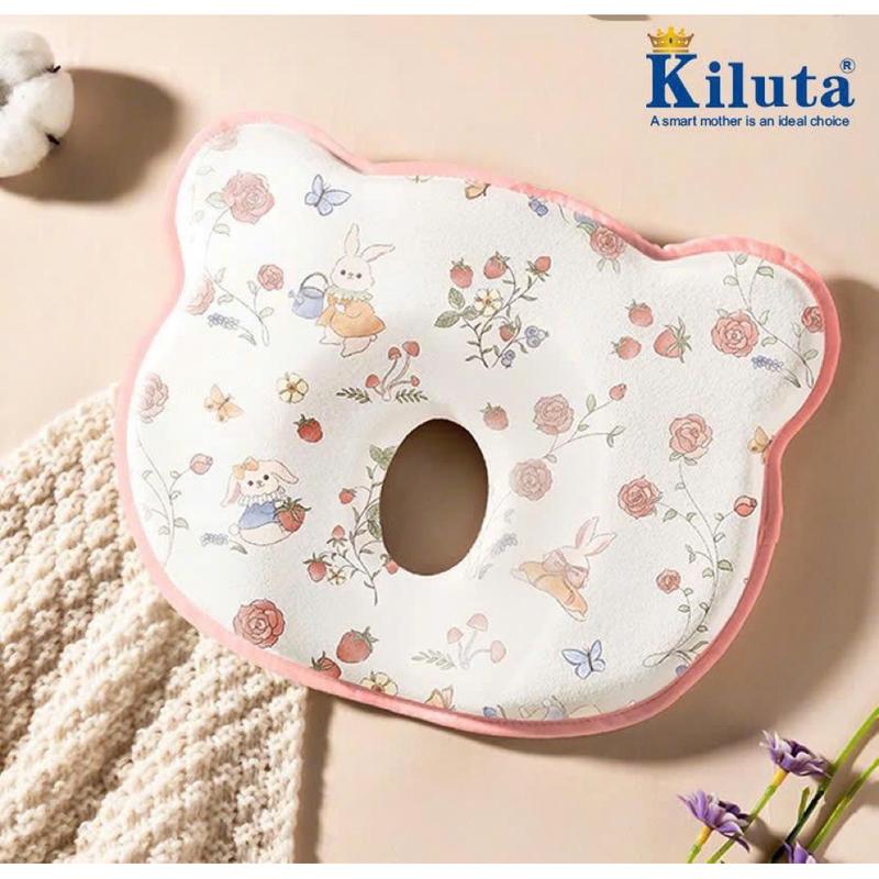 Gối định hình đầu cho bé họa tiết, gối cao su non chống bẹp đầu, gối chống méo…