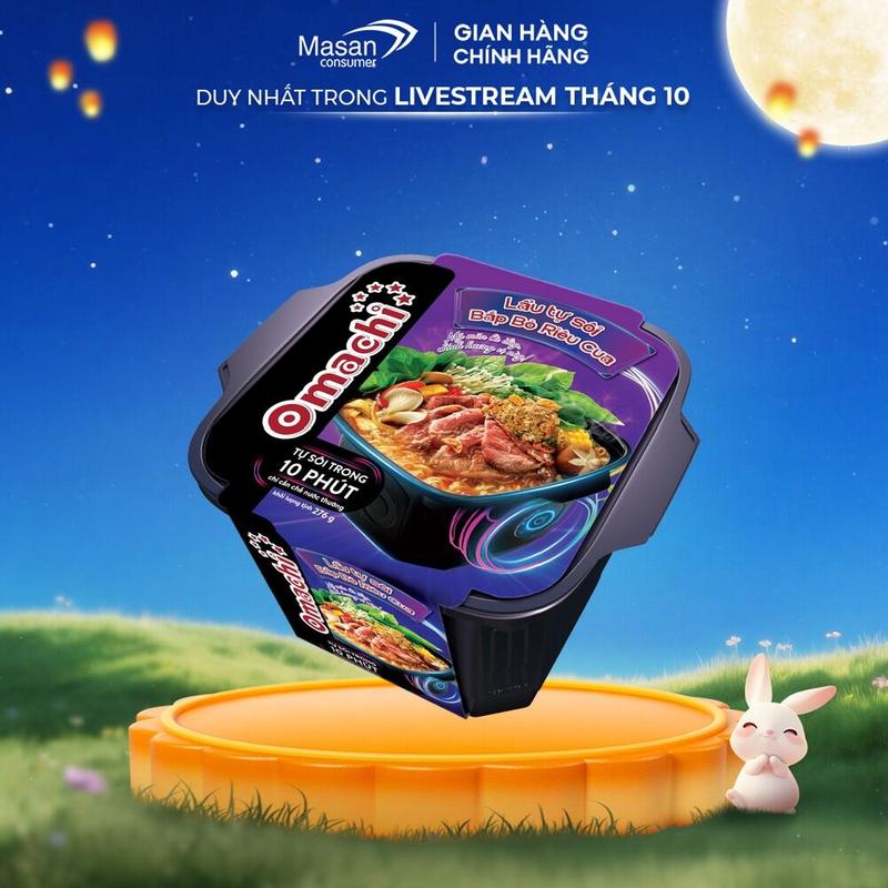 Omachi lẩu tự sôi bắp bò riêu cua Hộp 276g