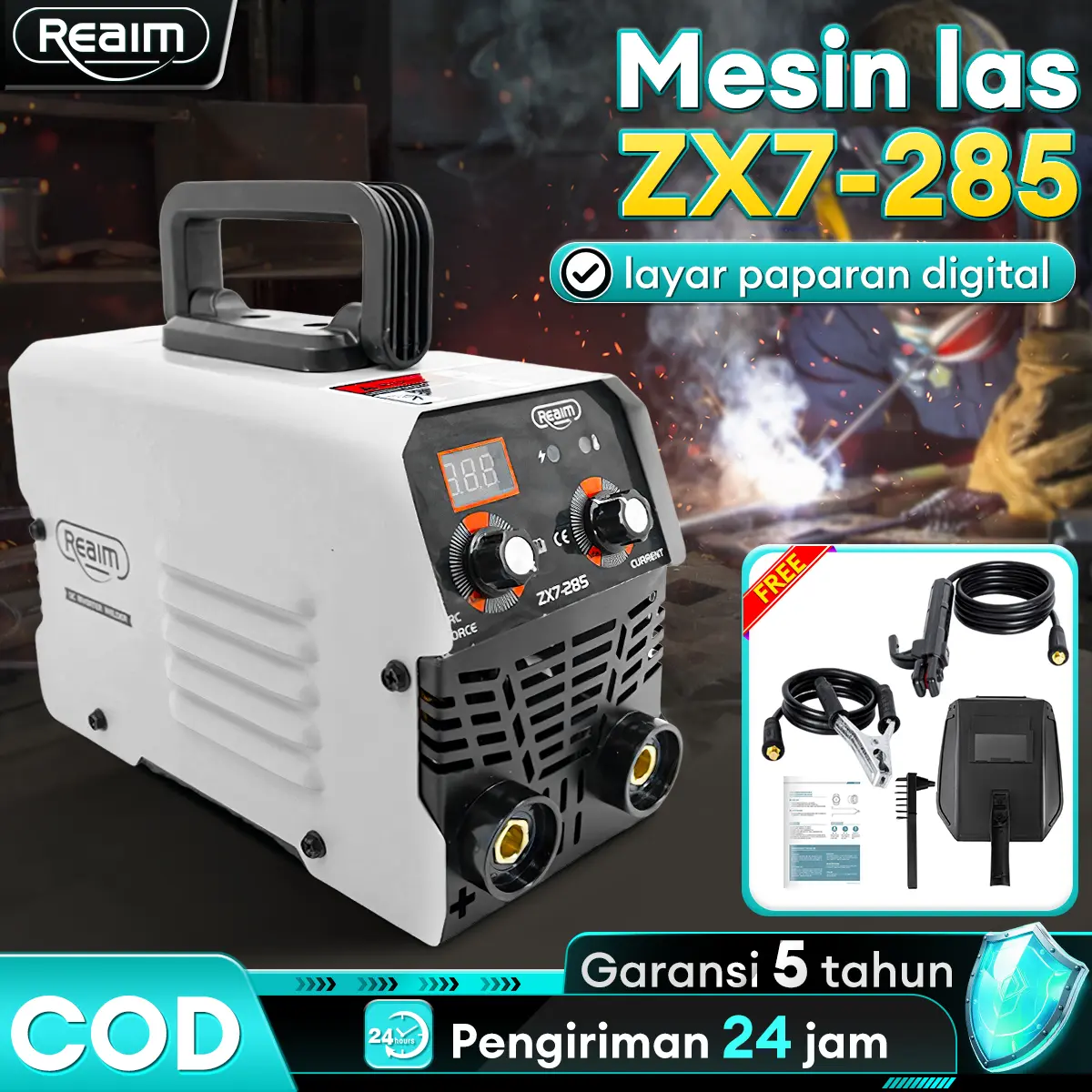 Reaim Mesin Las ZX7-285 mesin las listrik 120A IGBT Welding machine Mesin Travo Las Mesin trafo las 450 watt mesin las tanpa gas