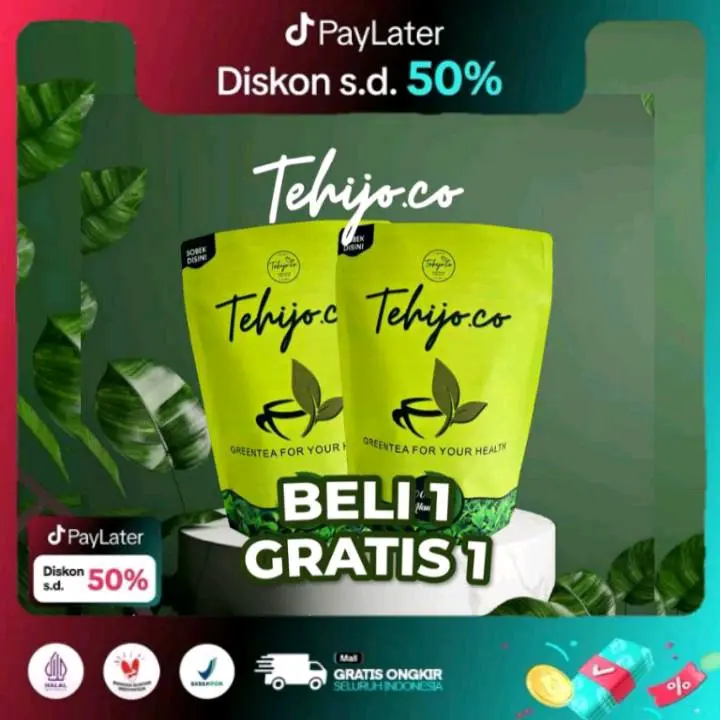 [Bisa COD] Tehijoco beli 1 gratis Teh Hijau Alami - Teh Hijau Daun Urai  Herbal
