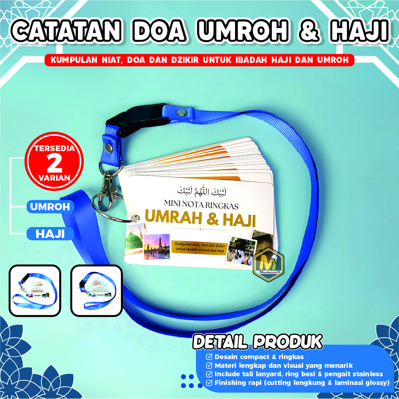 Catatan Doa Mini Umroh & Haji Panduan Bacaan Doa Dzikir Umrah dan Haji Nota Ringkas untuk Dibawa dengan 2 Varian dan Desain Compact Ringkas - MUMTAZINDO