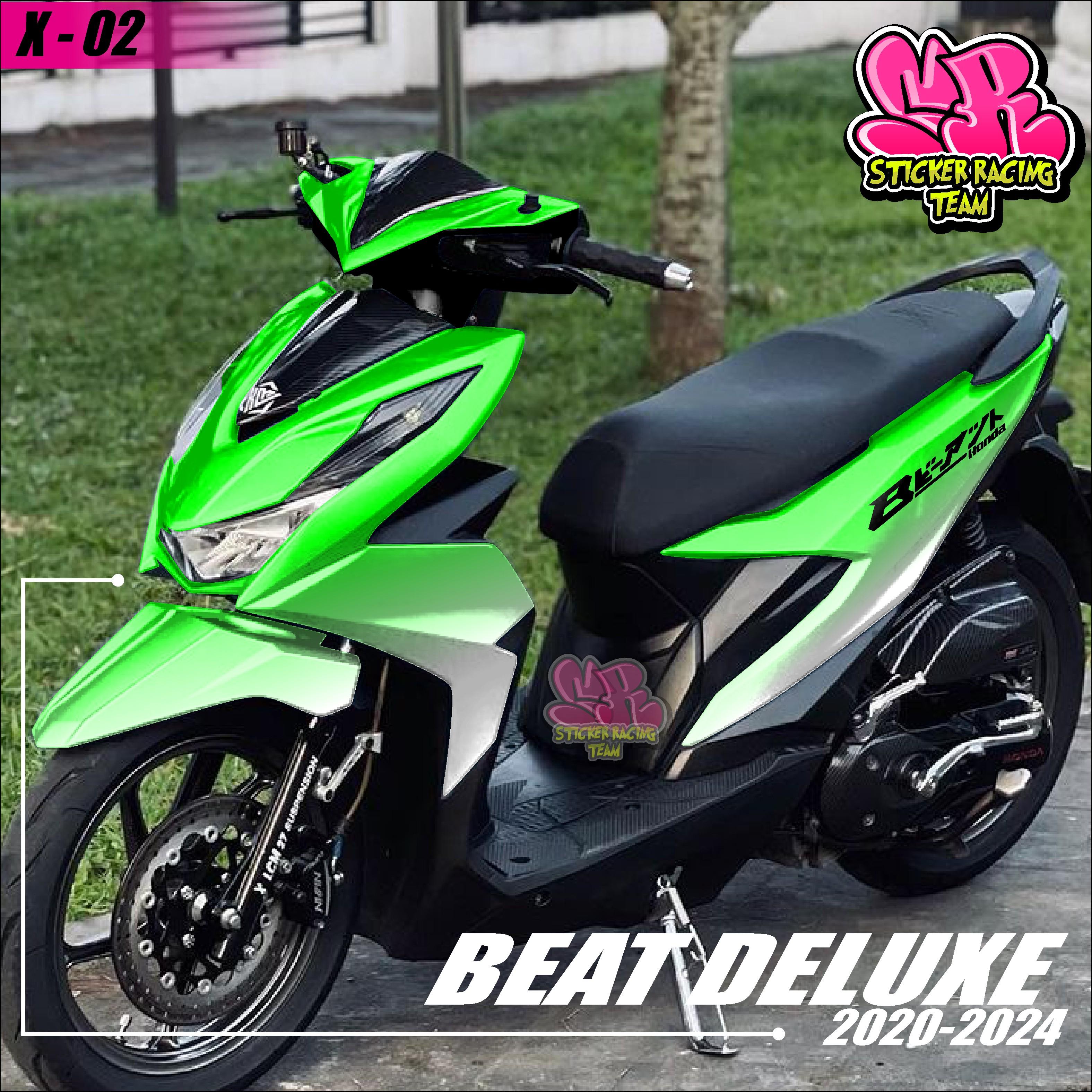 Sticker Decal Full Body Honda Beat Deluxe Beat Street 2020 2021 2022 2023 2024 Sticker Beat Deluxe Street Gradasi Racing Beat Gradasi Rainbow SR X 02