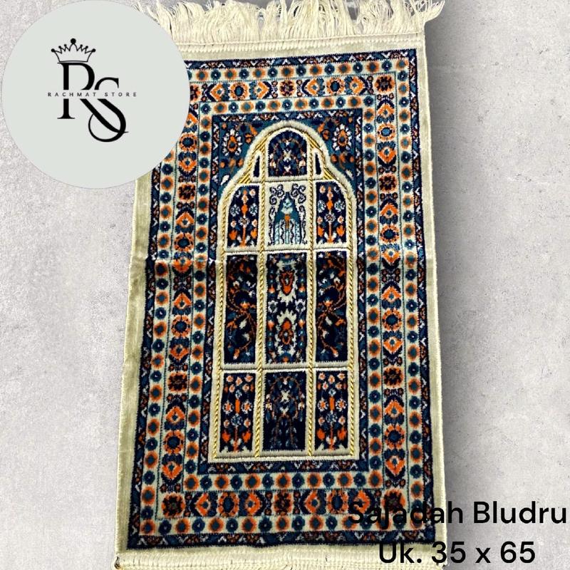 Rachmat Store Sajadah Bludru Premium Mini Muka Tebal Ukuran 35x65 Bahan Halus Lembut dan Sudah Ada Anti Slip  Muslim Nyaman Turki Haji 6