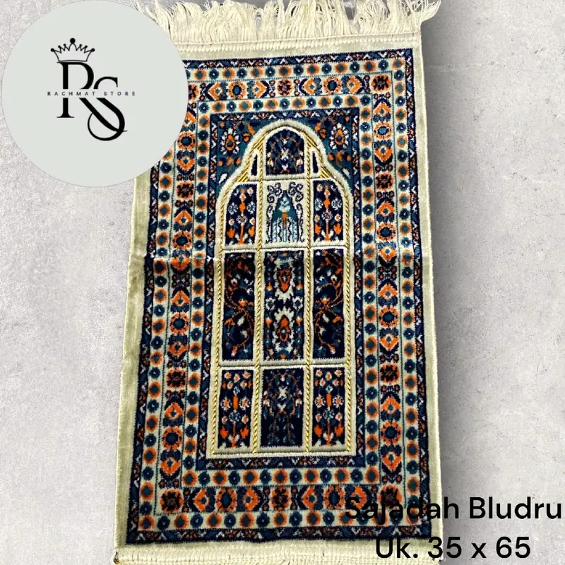 Rachmat Store Sajadah Bludru Premium Mini Muka Tebal Ukuran 35x65 Bahan Halus Lembut dan Sudah Ada Anti Slip  Muslim Nyaman Turki Haji 6
