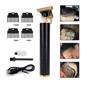 メンズ用 充電式Tブレードヘアクリッパー、ゼロギャップトリマー、コードレスグルーミングキット（ガイドコーム4本付き）、USB充電、防水デザイン