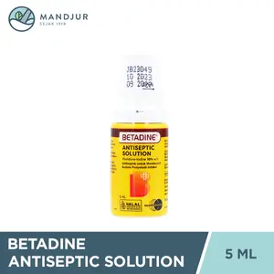 Betadine 5 mL - Antiseptik untuk Luka Lecet, Luka Jatuh, Luka Gores
