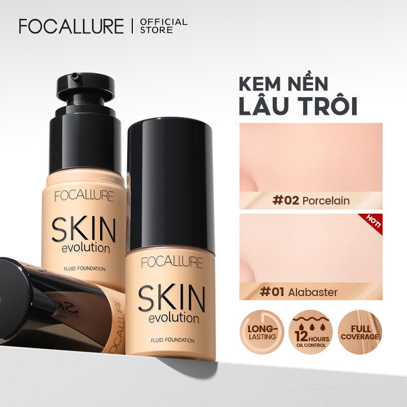 FOCALLURE Kem nền dạng lỏng trang điểm khuôn mặt hỗ trợ che khuyết điểm 31g