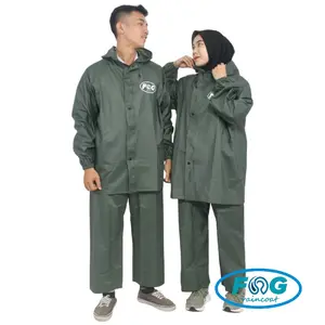 Jas Hujan FOG Pria Wanita Bahan Tebal Dan Elastis / Mantel Hujan / Raincoat Waterproof  Dewasa