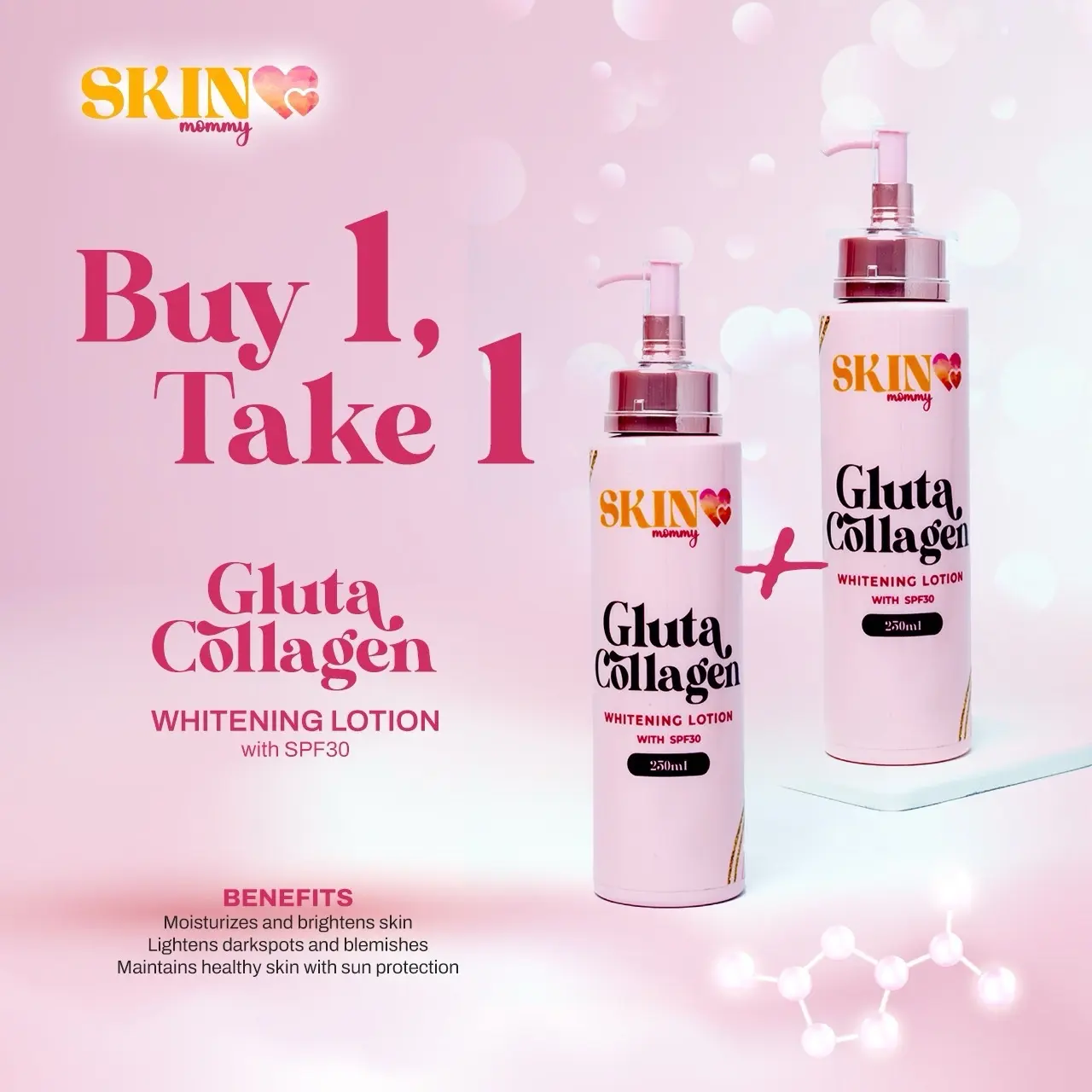 B1T1 SKIN MOMMY GLUTA COLLAGEN LOTION glutathione enriched with collagen whitening lotion