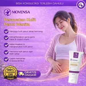 BPOM Halal Herbaluna Cream By Movensa 50 ml Gel Krim Perawatan Kulit Perut Wanita untuk Menjaga Elastisitas & Menyamarkan Stretch Mark