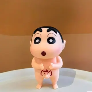 Naked bath Crayon Shin-chan bathroom shinchan gajah adem ornaments creative decoration Japanese comics desktop model doll 2