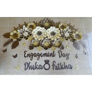 ready Paper flower dekorasi bunga kertas backdrop lamaran dekorasi tunangan tukar cincin engagement nikah wedding lamaran aqiqah tedak siten akad nikah Anniversary bunga papan karangan bunga lengkap murah 160 70