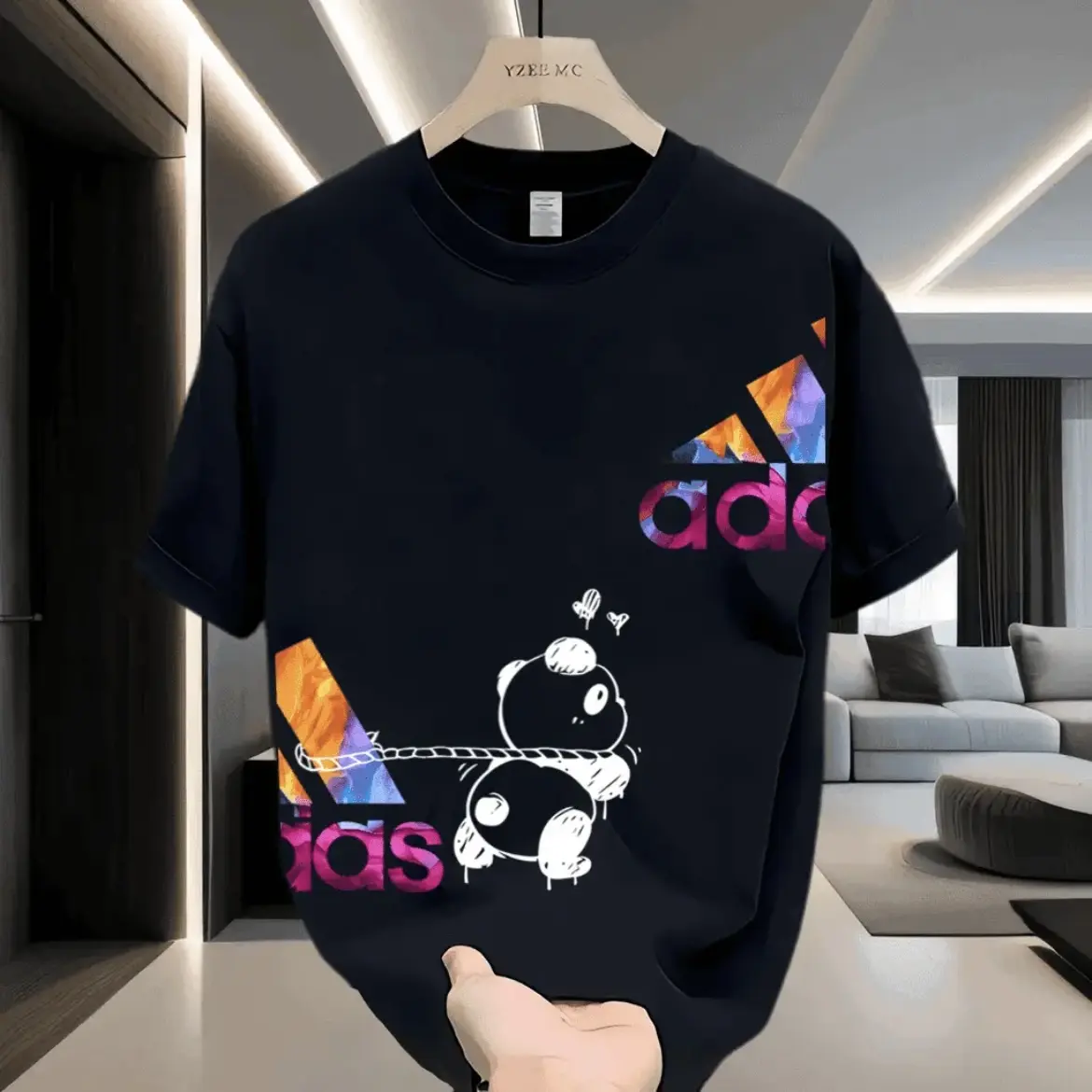 Kaos katun murni dengan desain cetakan terbaru, cocok untuk gaya jalanan, uniseks, dan tren fashion.