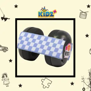 Sewa EMS for Kids Baby Ear Defenders - Black with Blue/White