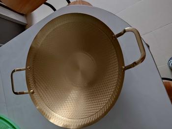 Product Review of Periuk kering untuk makanan laut dan nasi, dengan pemegang, keluli tahan karat, rebus, alat memasak, periuk kering, kuali Paella, 22/24/26 / 28 / 30cm from a**a 1