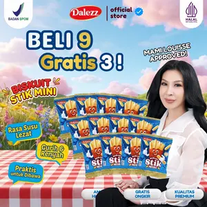 Dalezz Camilan Anak, Sehat Renyah, Kekinian, Enak, Halal dan BPOM | Biskuit Stik Mini - 20gram*12pcs | 20gram*18pcs | 20gram*22pcs