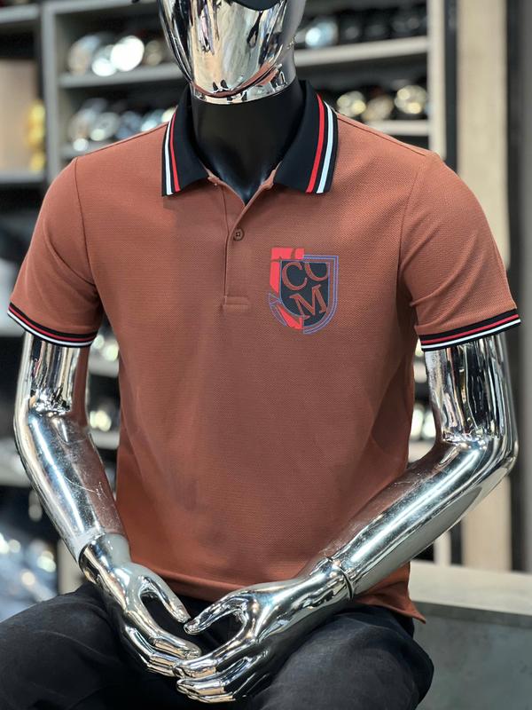 [2 Mẫu Áo Polo Nam ]  Áo Thun Bâu Nam COMA DENIM Màu Trắng & Nâu đậm Logo Coma T3515 T3514