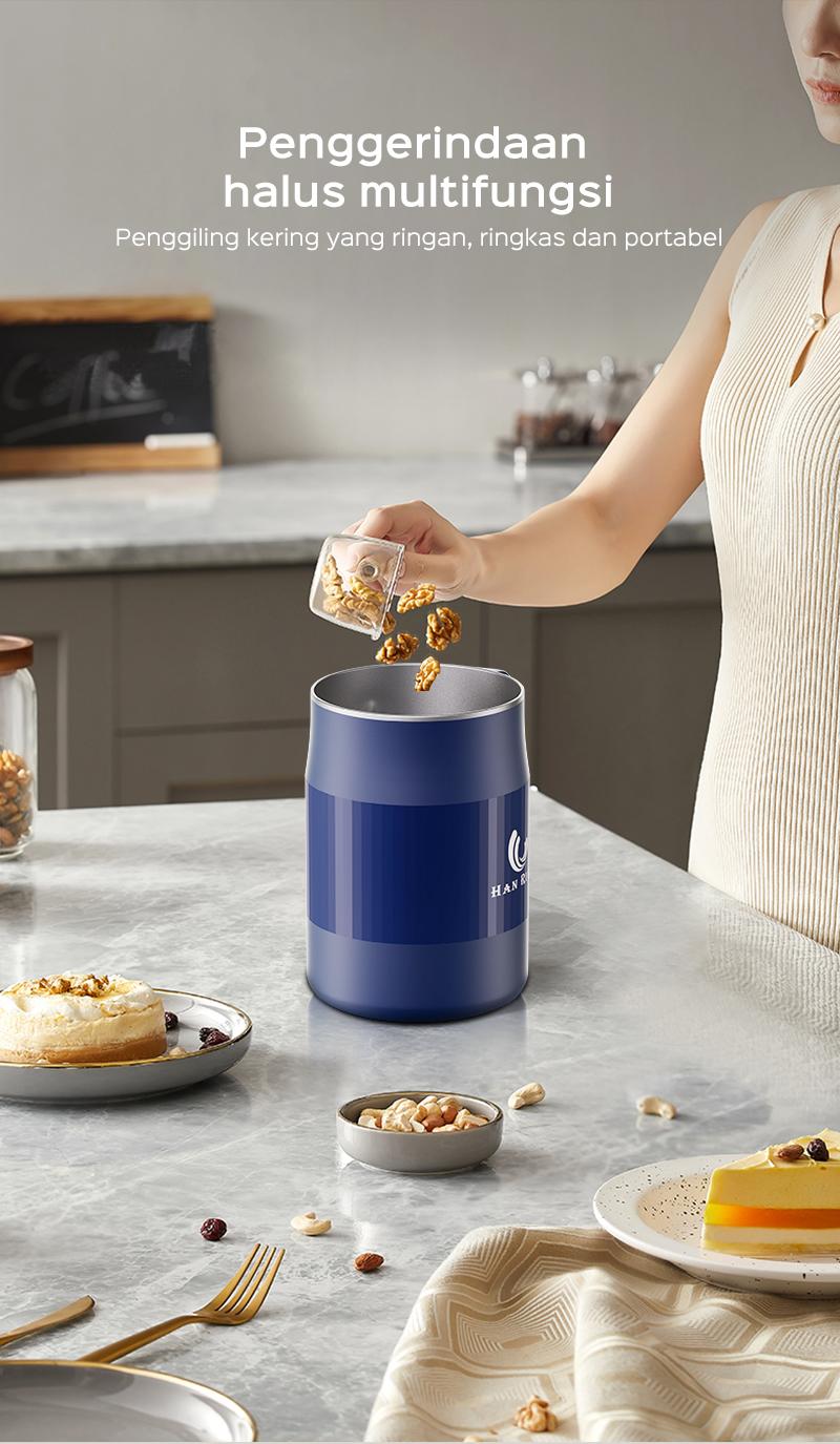 HAN RIVER Grinder Electric Coffee Grinder Blender Serbaguna Giling Biji Kopi Penggiling Kopi