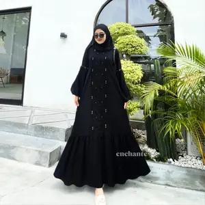 Amara Madina Nadira Exclusive Black Abaya (for busui haji umroh)