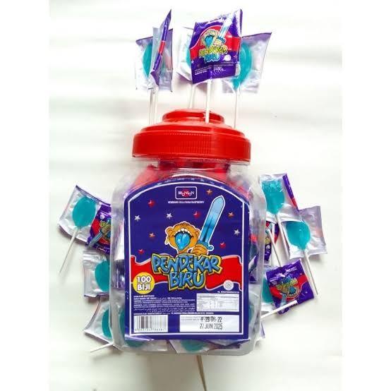 Product Introduction of Permen Pendekar biru Toples @100 pcs Candy Food Snacks Makanan 5