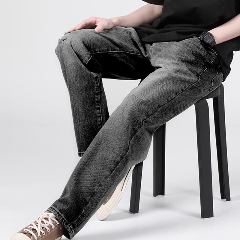 Life cycle Quần Jean Rách, Dành Cho Nam, Nhuộm Gradient, quần jeans nam，quần jean nam ống Đứng rộng suông，boy phố，rock revival chính hãng，custom，boyfriendjeans，xịn，cao cấp，bonkers，shiny Menswear Tim Màu Đen Pants Ong 2