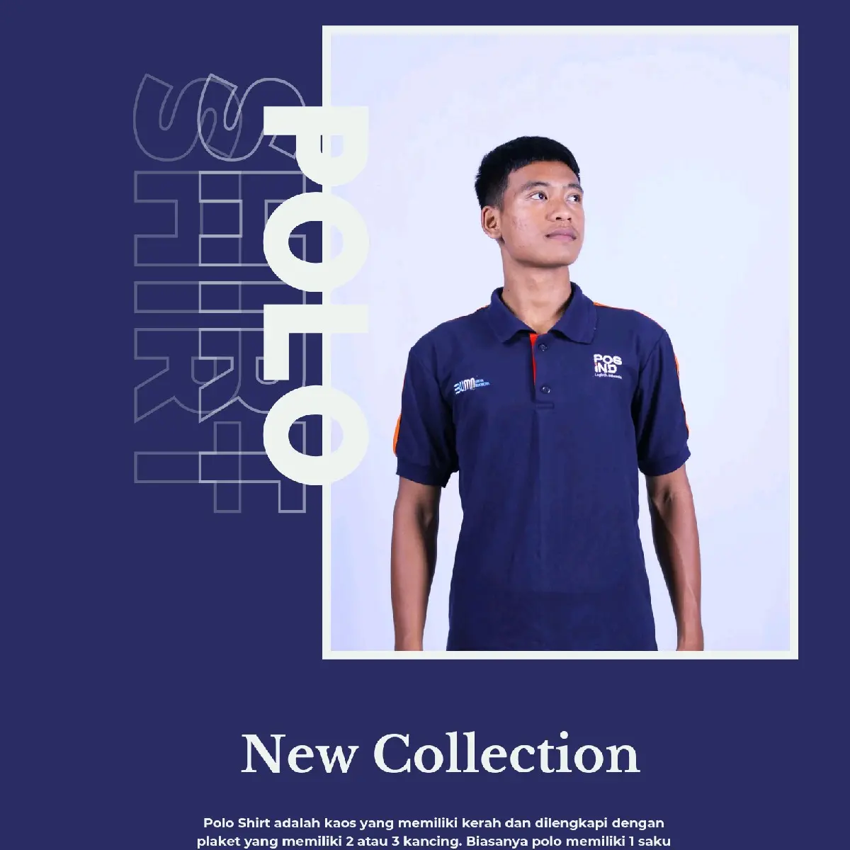 Polo shirt BUMN POS INDONESIA Lengan pendek Terbaru Full bordir slim fit bahan cotton CVC Premium
