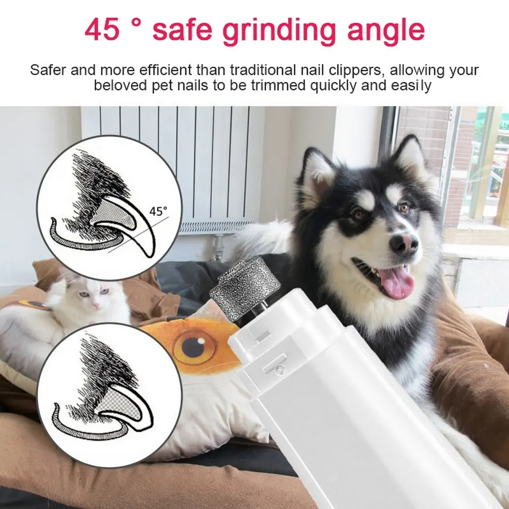 Gunting Kuku Kikir Anjing Kucing Elektrik Pet Nail Grinder - LX01