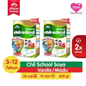 ChilSchool Soya Vanila Madu 600gr Susu Bubuk Pertumbuhan Anak Alergi Susu Sapi Usia 3-12 tahun