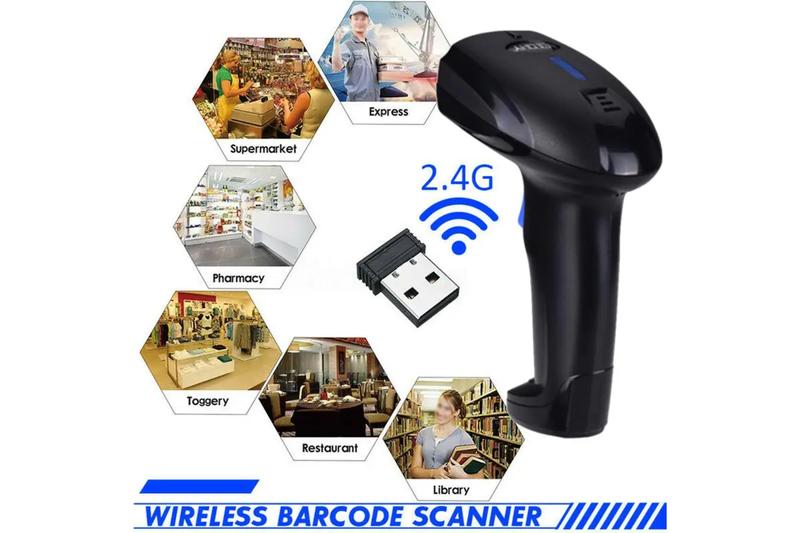 Product Introduction of 【EXPOSE】Laser Barcode Scanner Portable YHD-1100LW 2.4G Wireless Barcode Reader 1D 2D QR Codes Portable Wired Barcode Scanner for POS P2P Compatible with Windows , MacOS Computer Laptop 2D 24