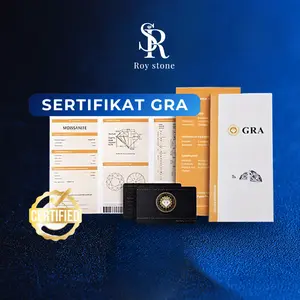 Roystone Sertifikat GRA Dan Warranty ID ORIGINAL Moissanite Perhiasan Cincin Anting Kalung Gelang_Add On Roystone Sertifikat GRA Dan Warranty ID ORIGINAL Moissanite Perhiasan Cincin Anting Kalung Gelang_Add On